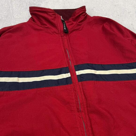 ★ Abercrombie & Fitch Vintage (80’s) Red Striped Windbreaker Jacket ★ - Picture 4 of 7